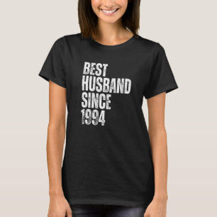 Camiseta Melhor Marido Desde 1994 Vintage Aniversário de Ca
