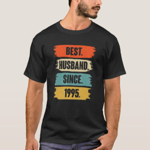 Camiseta Melhor Marido Desde 1995 Vintage 27th Wedding Aniv