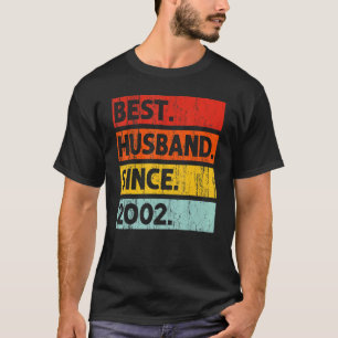 Camiseta Melhor Marido Desde 2002 Casamento De 20 De 20 Ano