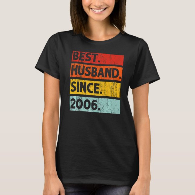 Camiseta Melhor Marido Desde 2006 16 Anos 16 Casamento Anni (Frente)