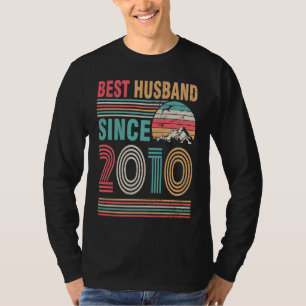 Camiseta Melhor Marido Desde 2010 Esposa Feliz Noiva Noivo 