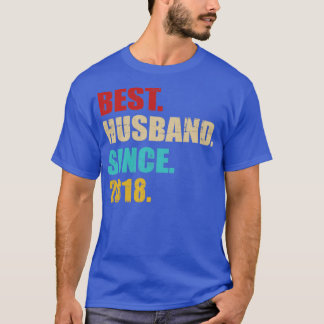 Camiseta Melhor marido desde 2018 para o aniversário de 5 c