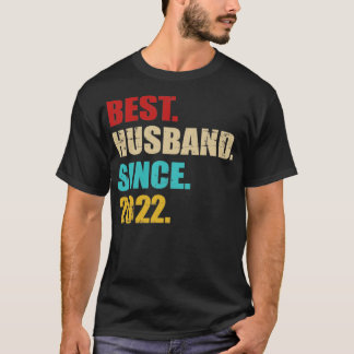 Camiseta Melhor marido desde 2022 para o aniversário de 1ru