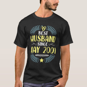 Camiseta Melhor Marido Desde Maio De 2001 Casado Com Annive