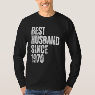 Camiseta Melhor Marido do Homem Desde 1970 Vintage Aniversá