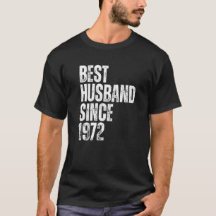 Camiseta Melhor Marido do Homem Desde 1972 Aniversário de C