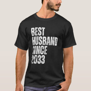 Camiseta Melhor Marido do Homem Desde 2033 Vintage Aniversá