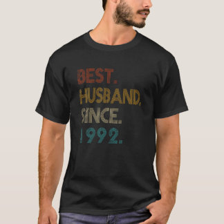 Camiseta Melhor Marido Do Mens Desde 1992 - Casamento De 30