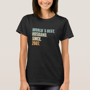 Camiseta Melhor Marido do Mundo Desde 2007 18º dia do casam