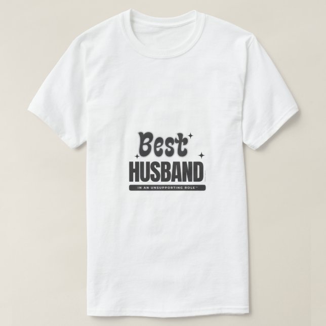 Camiseta MELHOR MARIDO em um Papel de Apoio- (Frente do Design)