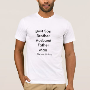 Camiseta Melhor marido pai filho quotes adicionar nome text