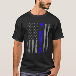 Camiseta Melhor Marido Que Bandeira Americana Presente Para