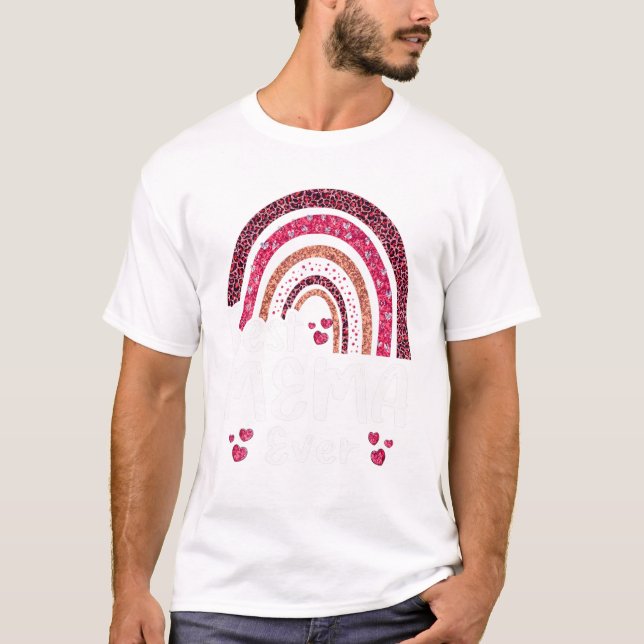 Camiseta Melhor Mema de Todos os Tempos Arco-íris Fofo (Frente)