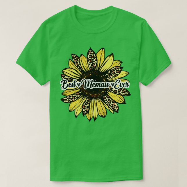 Camiseta Melhor Memória De Dia de as mães De Girassol (Frente do Design)