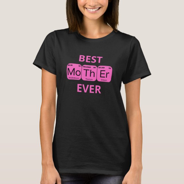 Camiseta Melhor Mesa Periódica da Mãe (Frente)
