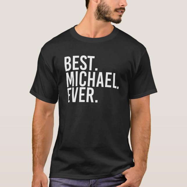 Camiseta MELHOR. MICHAEL. NUNCA. Nome do presente Personali (Frente)