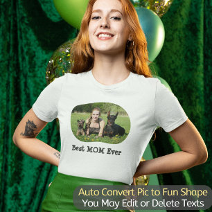 Camiseta Melhor MOM já carregou sua foto horizontal da famí