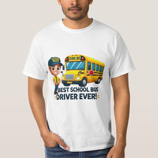 Camiseta Melhor Motorista De Ônibus Escolar De Todos! Camis (Frente)