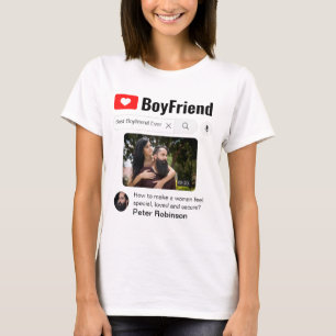 Camiseta Melhor Namorado de Pesquisa do Nunca