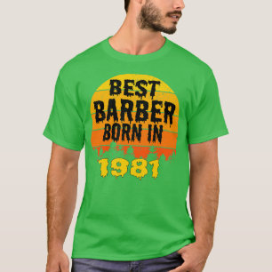 Camiseta Melhor Nascer De Barber Na Vintage De Aniversário