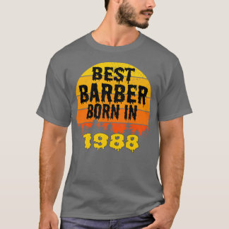 Camiseta Melhor Nascer De Barber Na Vintage De Aniversário 