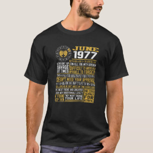 Camiseta Melhor Nascer de junho de 1977 Gemini Zodiac Chala