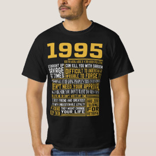 Camiseta Melhor Nascer em 1995 Facts for Mens, Womens, Bday