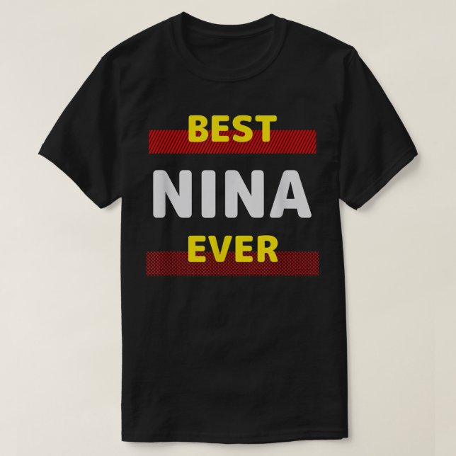 Camiseta Melhor Nina Nunca Nome Amigos Apelido Persona (Frente do Design)