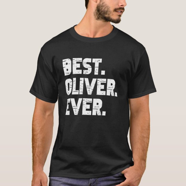 Camiseta Melhor Oliver Nunca Popular Nomes de Nascimento Ol (Frente)