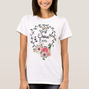 Camiseta Melhor Oma Alguma Vez Desorte Floral Vovó