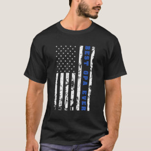 Camiseta Melhor Opa Nunca Nos Vintage Flag Avô Patriótico