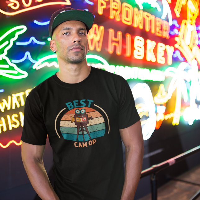 Camiseta Melhor operação Cam - Operador da câmera retrorref (Criador carregado)