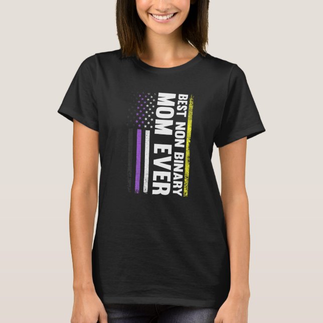 Camiseta Melhor Orgulho gay Da Mãe Não Binária (Frente)