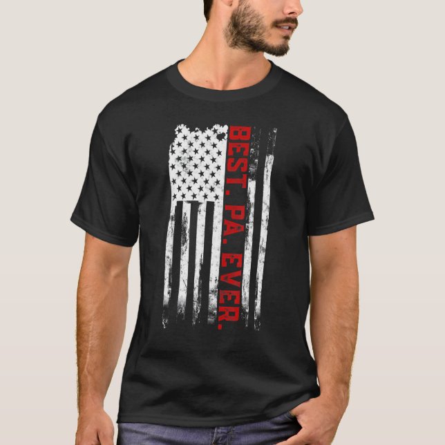 Camiseta Melhor Pa Todos Os Estados Unidos Bandeira Dia dos (Frente)