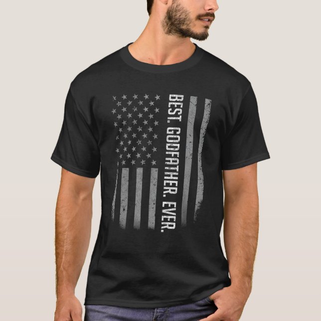 Camiseta Melhor Padrinho De Bandeira Ever Americano Present (Frente)
