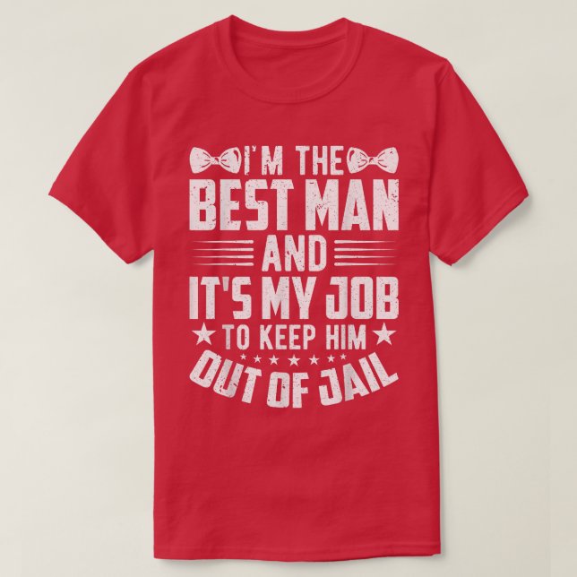 Camiseta Melhor Padrinho de casamento De Casamento Homem So (Frente do Design)