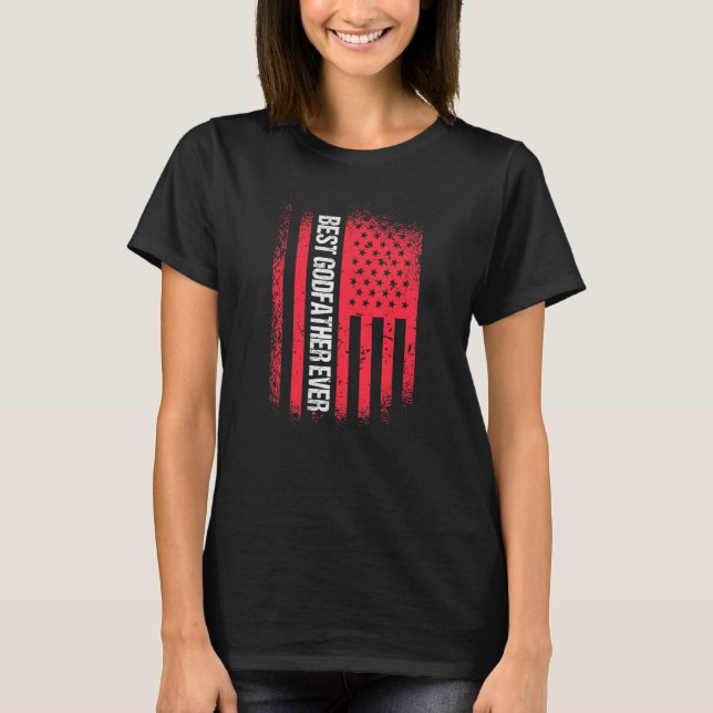 Camiseta Melhor padrinho Ever American Flag Tio Patri (Frente)