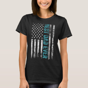 Camiseta Melhor Pai Americano Bandeira Patriótica Fath