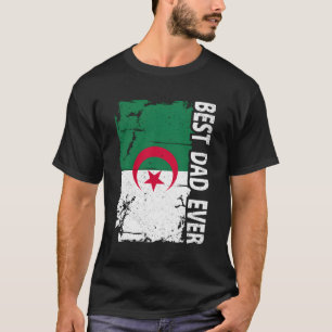 Camiseta Melhor Pai Argelino Já Dia de os pais Algéria Flag