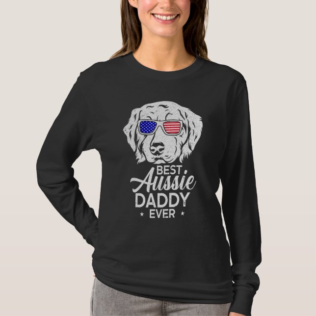 Camiseta Melhor Pai Aussie De Shepherd Australiano (Frente)