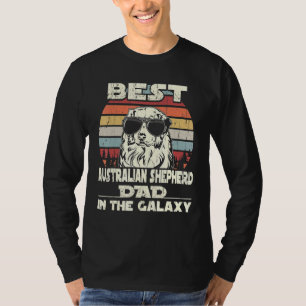 Camiseta Melhor Pai Australiano De Pastores Na Galáxia Vi