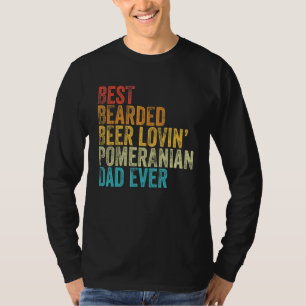 Camiseta Melhor Pai Barbudo Cervejeiro Amante de Pomerânia