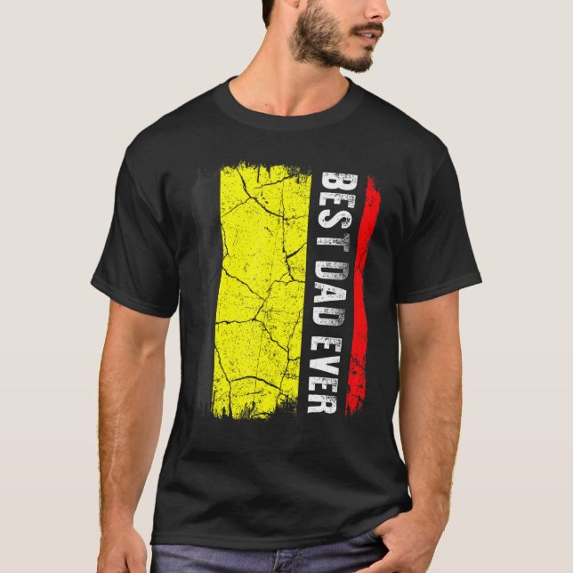 Camiseta Melhor Pai Belga - Dia de os pais De Bandeira Da B (Frente)