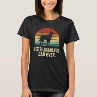 Camiseta Melhor Pai Belga Malinois Vintage de Todos os Temp
