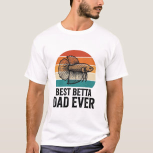 Camiseta Melhor Pai Betta de Todos os Tempos Design de Peix