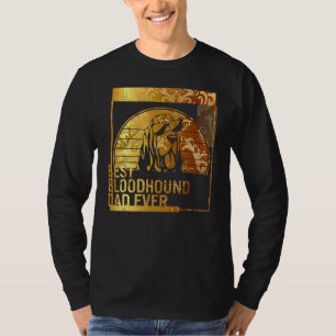 Camiseta Melhor Pai Bloodhound de Todos os Tempos papai de