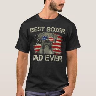 Camiseta Melhor Pai Boxer de Todos os Tempos Amante de Cães