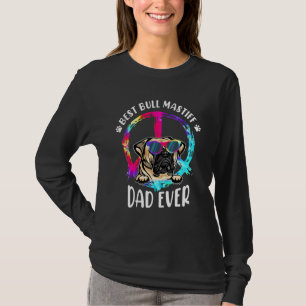 Camiseta Melhor Pai Bull Mastiff Dia de os pais De Corante