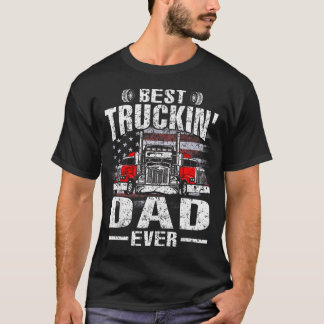 Camiseta Melhor Pai Caminhoneiro Usa Bandeira Para Mulheres