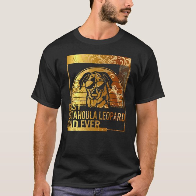 Camiseta Melhor Pai Catahoula Leopard Já pai para cães D (Frente)